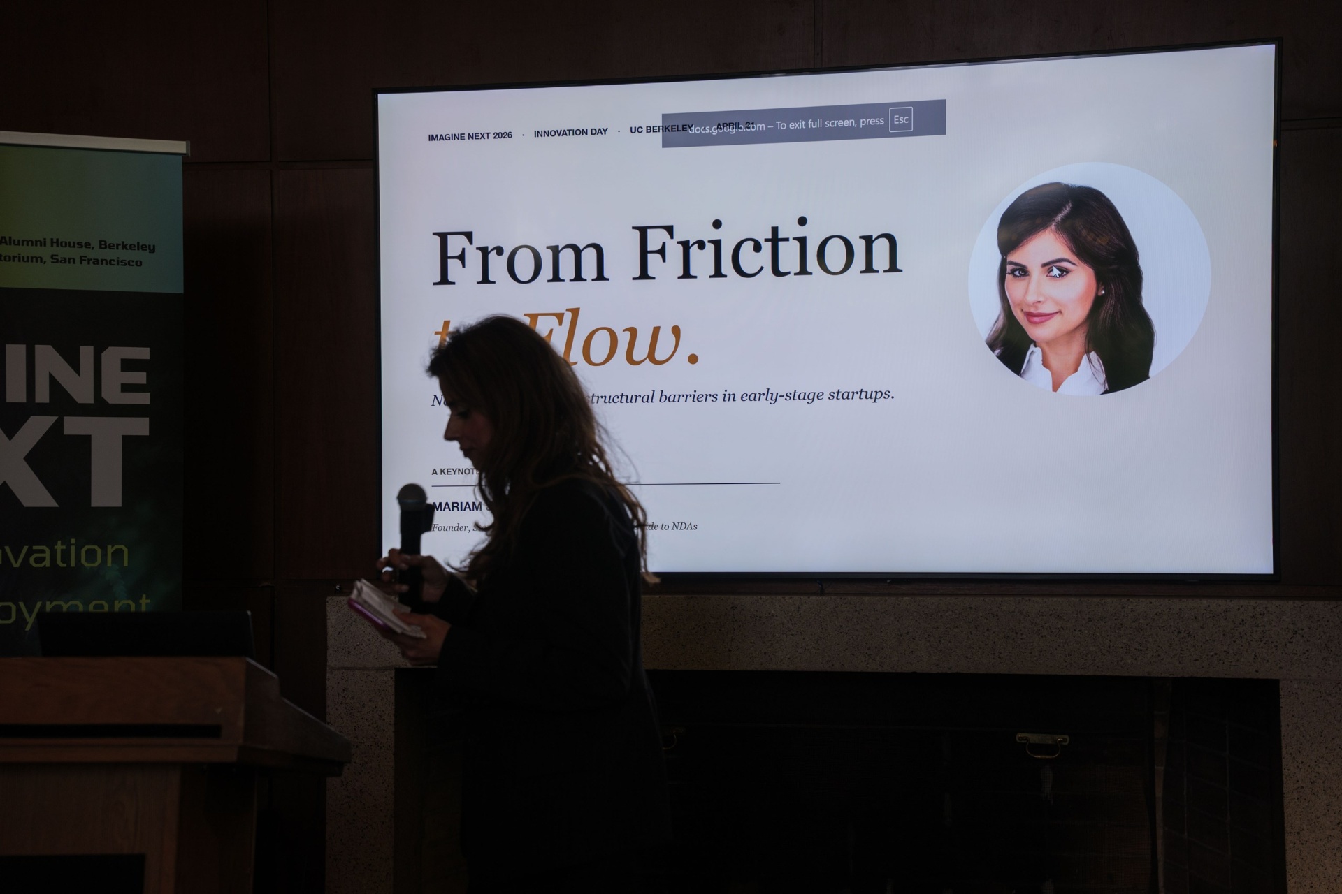 From Friction to Flow keynote opening slide on screen