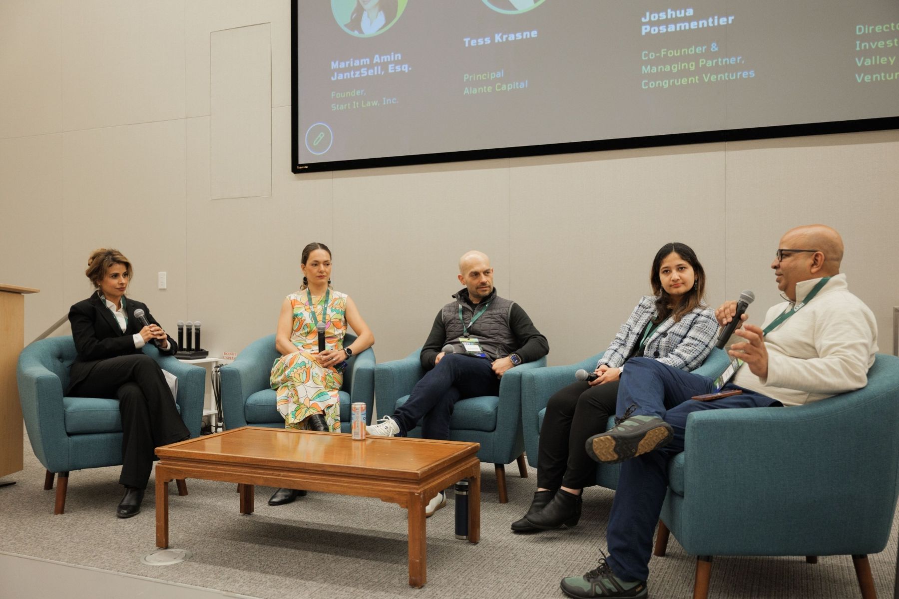 Founders and investors on a Summit panel